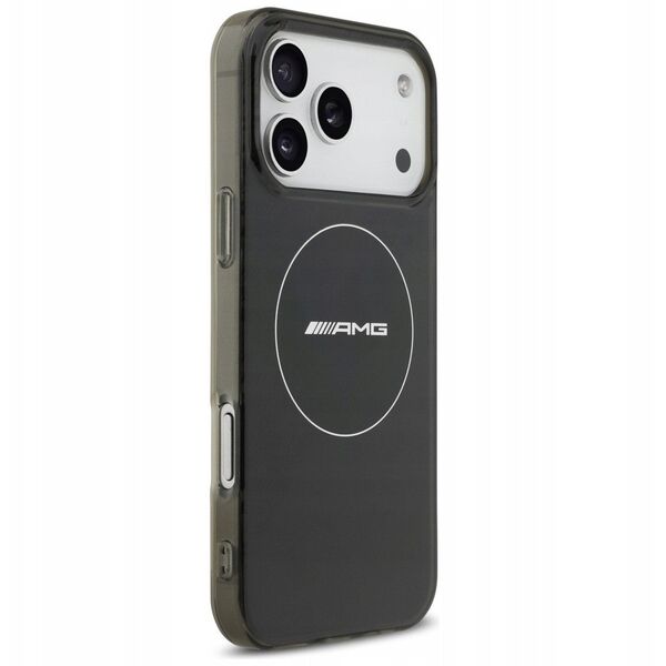 Etui AMG Double Layer Transparent Smocked MagSafe do iPhone 17 Pro Max czarny