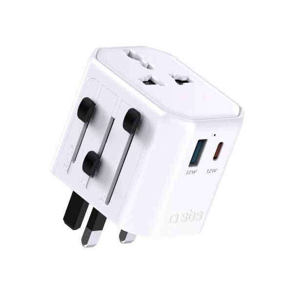 SBS travel charger 2500W Europe/USA/Asia/Africa USB/USB-C