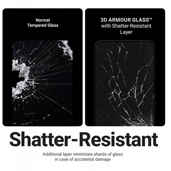 Crong 3D Armour Glass - Szkło hartowane iPhone 17 + ramka instalacyjna