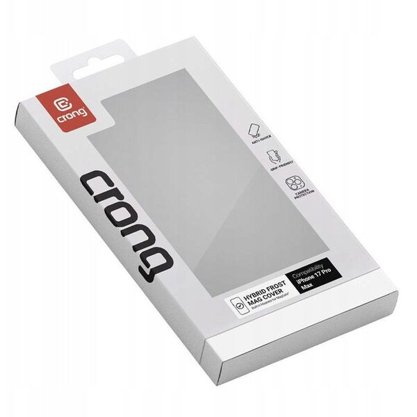 Crong Hybrid Frost MAG Cover - Etui MagSafe iPhone 17 Pro Max (czarny)