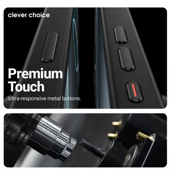 Crong Hybrid Frost MAG Cover - Etui MagSafe iPhone 17 Air (czarny)