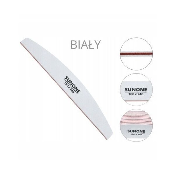 SUNONE_Pilnik biały łódka 180/240 10szt