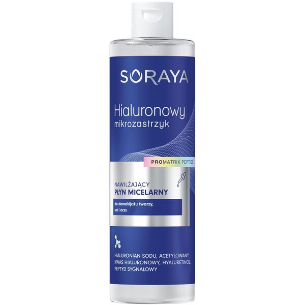 SORAYA Hialuronowy mikrozastrzyk Nawilżający płyn micelarny 400 ml