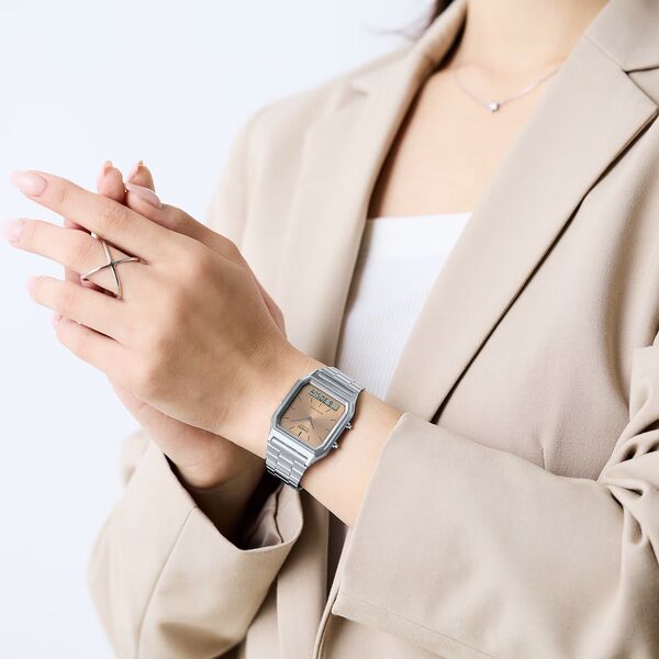 Zegarek męski Casio AQ-230A-4AMQYES srebrny