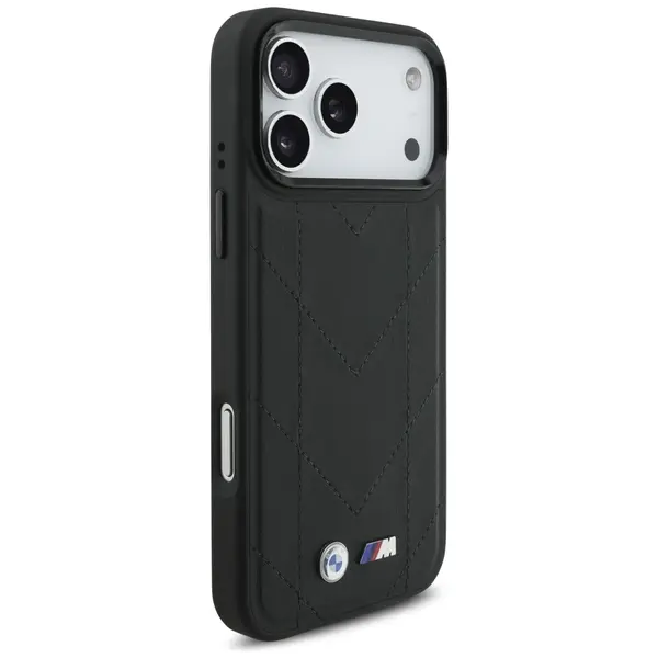 Etui BMW M Quilted Logo MagSafe do iPhone 17 Pro Max czarny