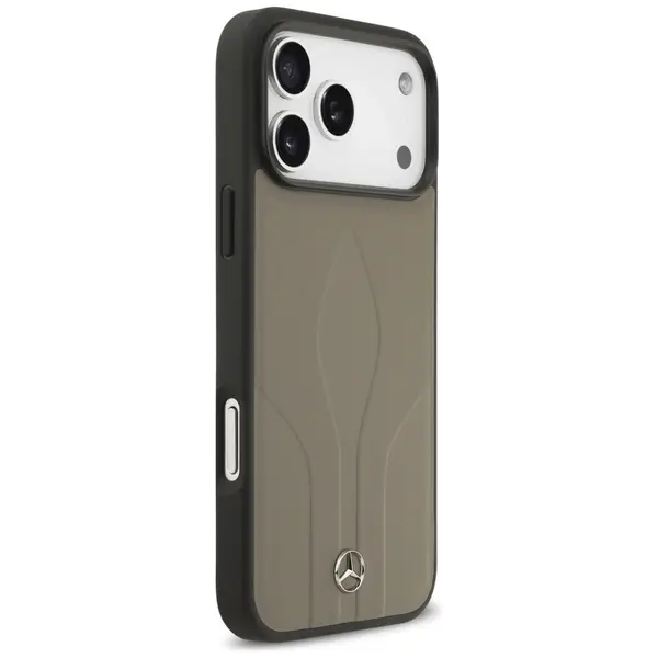 Case Mercedes Leather The Move MagSafe for iPhone 17 Pro Max taupe