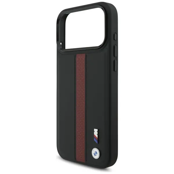 Case BMW M Perforated Stripe Logo MagSafe for iPhone 17 Pro Max red