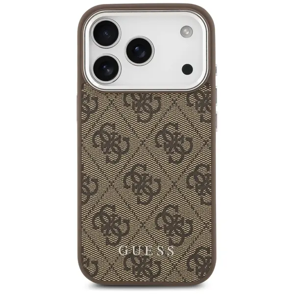 Etui Guess 4G Classic Logo MagSafe do iPhone 17 Pro Max brązowy