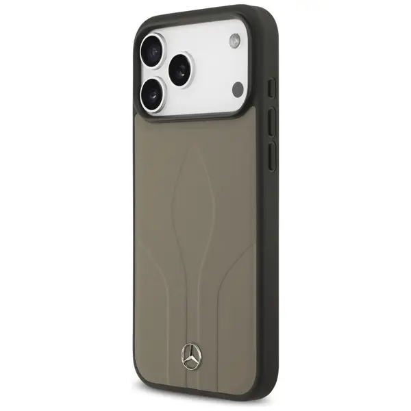 Case Mercedes Leather The Move MagSafe for iPhone 17 Pro Max taupe
