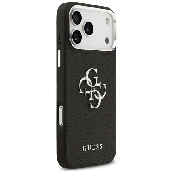 Case Guess Grained Big 4G Classic Logo for iPhone 17 Pro Max black