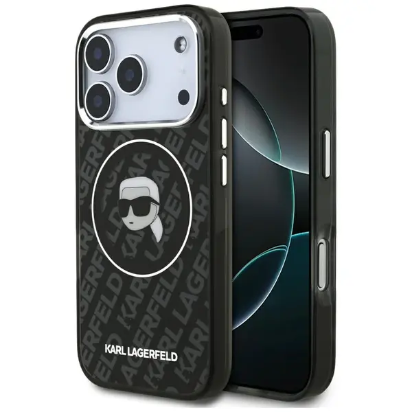 Etui Karl Lagerfeld IML Karl Head Logo MagSafe do iPhone 17 Pro Max czarny