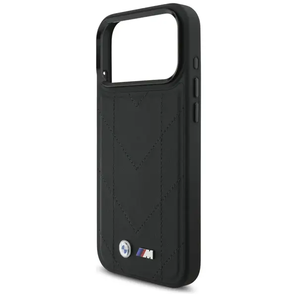 Etui BMW M Quilted Logo MagSafe do iPhone 17 Pro Max czarny