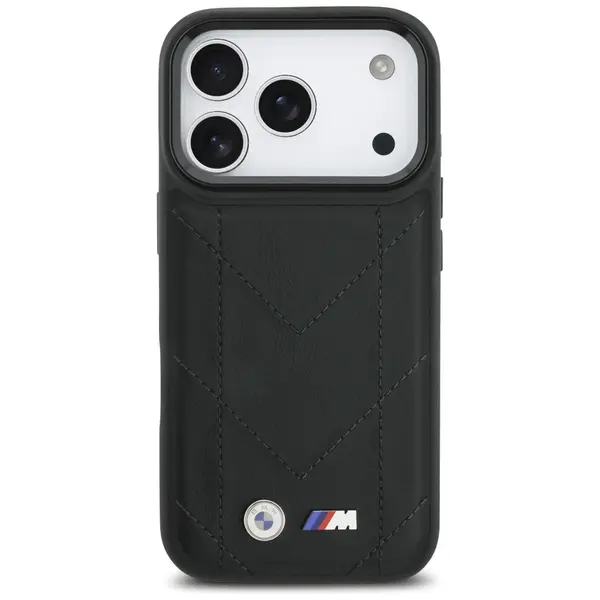 Etui BMW M Quilted Logo MagSafe do iPhone 17 Pro czarny