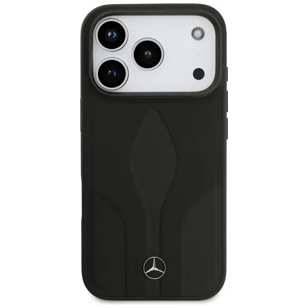 Etui Mercedes Leather The Move MagSafe do iPhone 17 Pro czarny