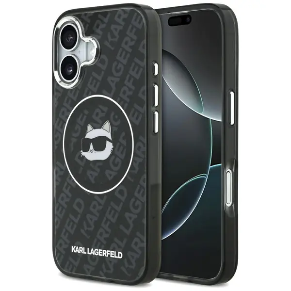 Case Karl Lagerfeld IML Choupette Head   Logo MagSafe for iPhone 17 black