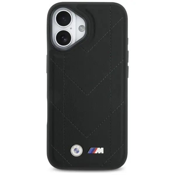 Etui BMW M Quilted Logo MagSafe do iPhone 17 czarny