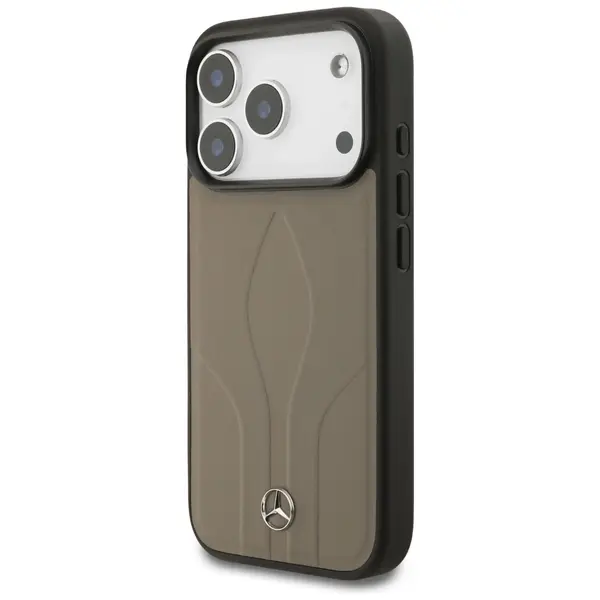 Case Mercedes Leather The Move MagSafe for iPhone 17 Pro taupe