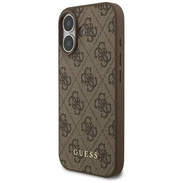 Guess 4G Classic Case for iPhone 17 Brown