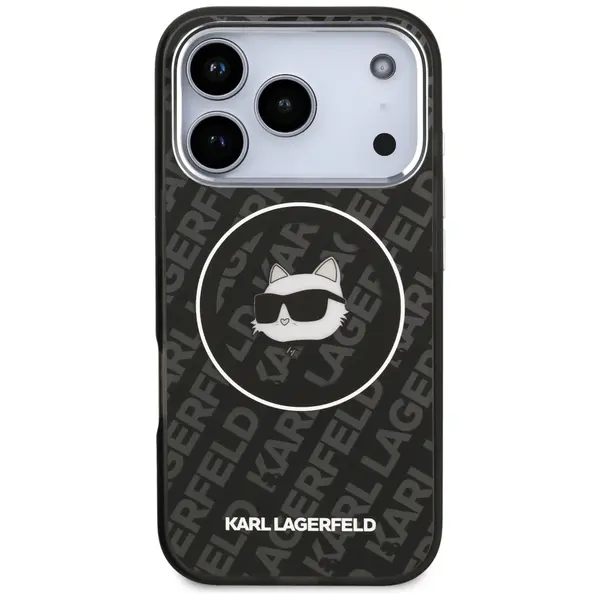 Etui Karl Lagerfeld IML Choupette Head Logo MagSafe do iPhone 17 Pro czarny