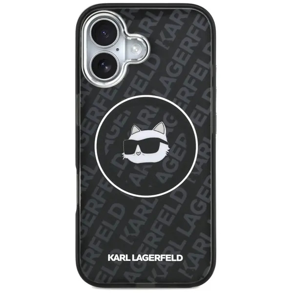 Case Karl Lagerfeld IML Choupette Head   Logo MagSafe for iPhone 17 black