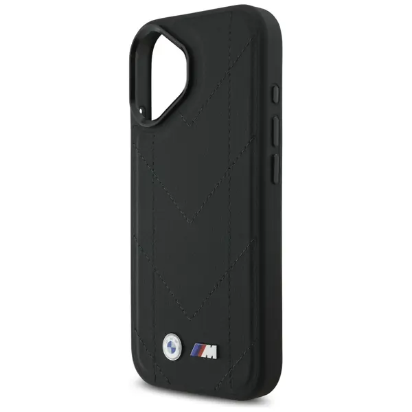 Etui BMW M Quilted Logo MagSafe do iPhone 17 czarny