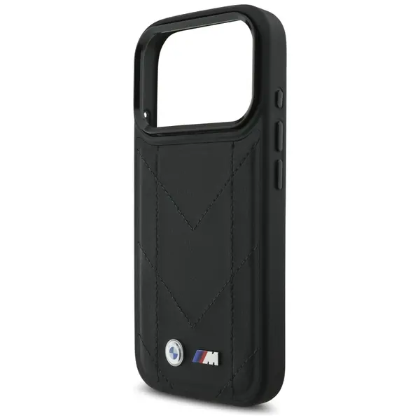 Etui BMW M Quilted Logo MagSafe do iPhone 17 Pro czarny