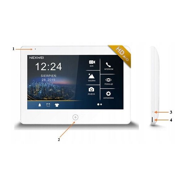 NW-VI10S-W NEXWEI Wideomonitor z ekranem dotykowym 10 cali