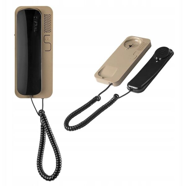 SMART 5P CYFRAL Unifon do systemu domofonowego analogowego 4+N, czarno beżowy