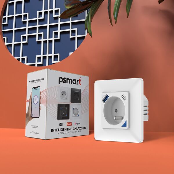 T400U PSMART Smart gniazdo białe Wi-Fi TUYA pomiar USB+USB-C