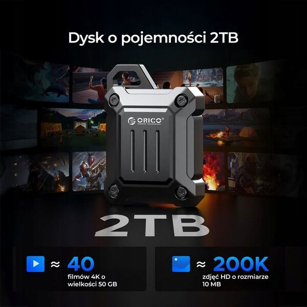 Orico Obudowa na dysk M.2 NVMe 2230, USB-C 10 Gbps, wzmocniona, metalowa