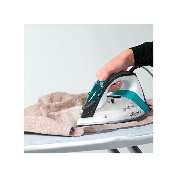Żelazko Polti Polti Iron PLEU0251 Vaporella Quick & Comfort QC110 Steam Iron, 2200 W, Water tank capacity 300 ml, Continuous steam 30 g/min, White/Blue/Black