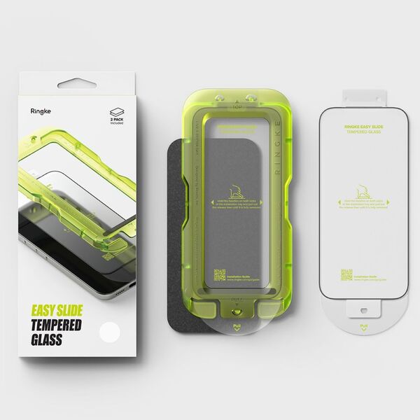 SZKŁO HARTOWANE RINGKE EASY SLIDE 2-PACK IPHONE 17 PRO BLACK