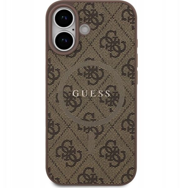 GUESS futerał do IPHONE 17 kompatybilny z MagSafe GUHMP17SG4GFRW (PU 4G Ring Classic Logo) brązowy