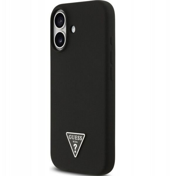 GUESS futerał do IPHONE 17 kompatybilny z MagSafe GUHMP17SSCTRLMK (Silicone W/ Triangle Logo) czarny