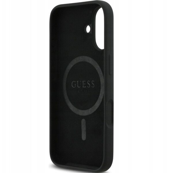 GUESS futerał do IPHONE 17 kompatybilny z MagSafe GUHMP17SSCTRLMK (Silicone W/ Triangle Logo) czarny