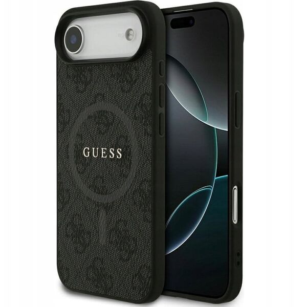 GUESS futerał do IPHONE 17 kompatybilny z MagSafe GUHMP17SG4GFRK (PU 4G Ring Classic Logo) czarny