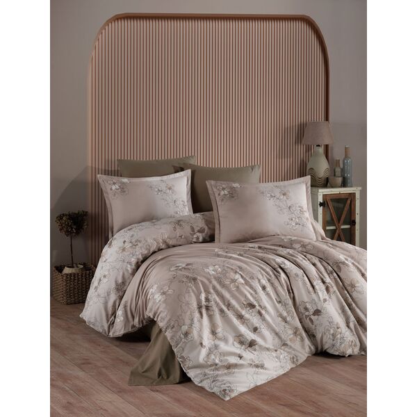 Σετ σατέν κλινοσκεπασμάτων CREYA LOFT, 200 x 220 cm, 2 x 70 x 70 cm, 100% βαμβάκι