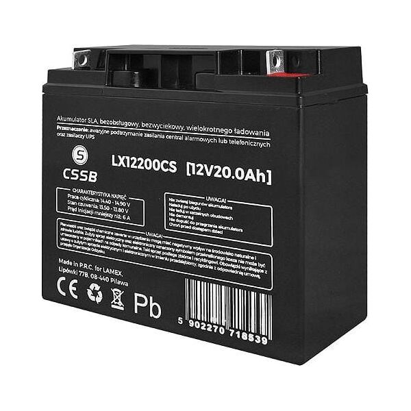 CSSB Akumulator żelowy 12V 20Ah (LX12200CS)
