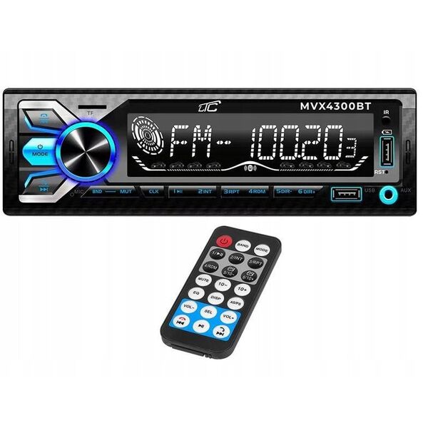Radio samochodowe LTC MVX4300 Bluetooth AUX SD USB + pilot