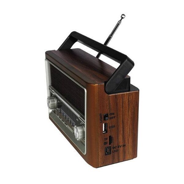 Radio przenośne LTC ELMA RETRO Bluetooth USB latarka