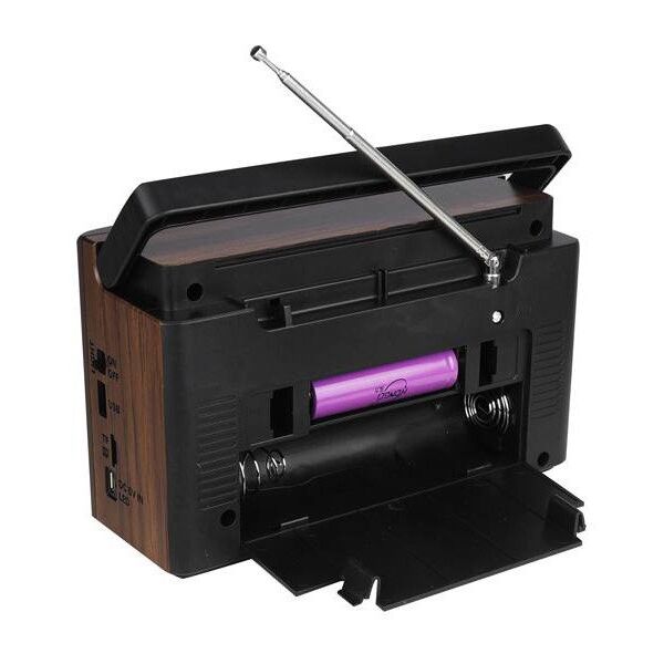 Radio przenośne LTC ELMA RETRO Bluetooth USB latarka