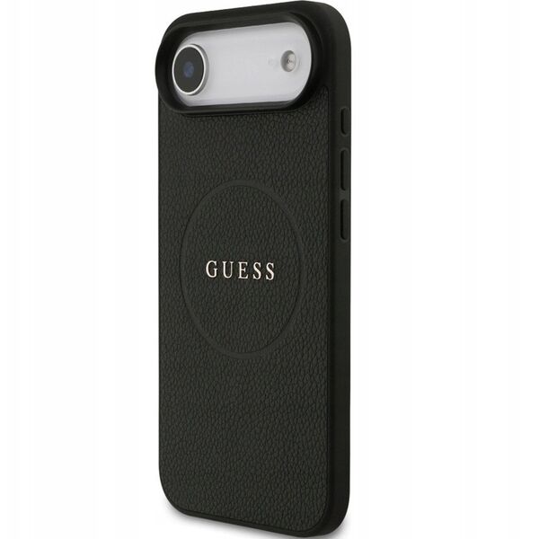 Etui Guess Grained Ring MagSafe do iPhone 17 Air - czarne