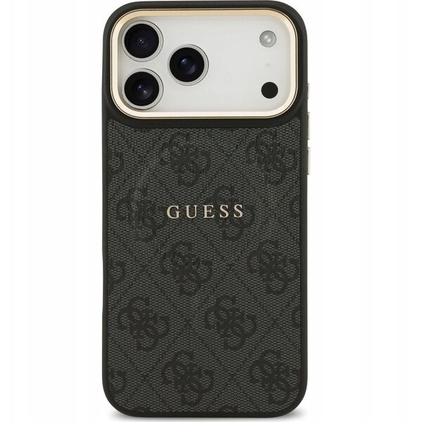 Etui Guess 4G PU Classic Logo MagSafe na iPhone 17 Pro Max - czarne