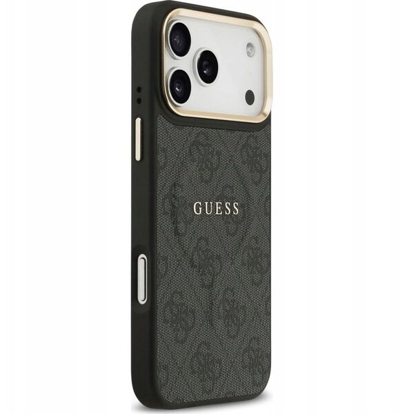 Etui Guess 4G PU Classic Logo MagSafe na iPhone 17 Pro Max - czarne
