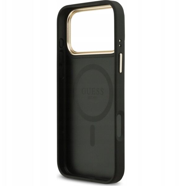 Etui Guess 4G PU Classic Logo MagSafe na iPhone 17 Pro Max - czarne