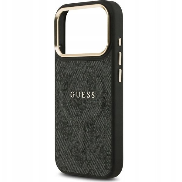 Etui Guess 4G PU Classic Logo MagSafe na iPhone 17 Pro - czarne