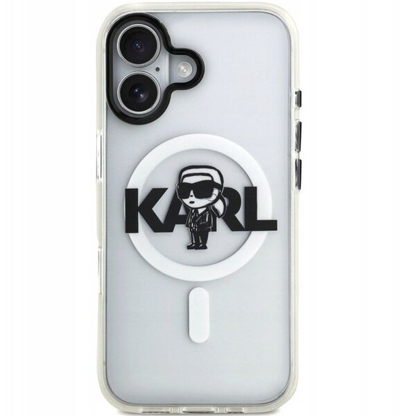 Etui Karl Lagerfeld IML Karl Sketch Logo MagSafe do iPhone 17 - przezroczyste