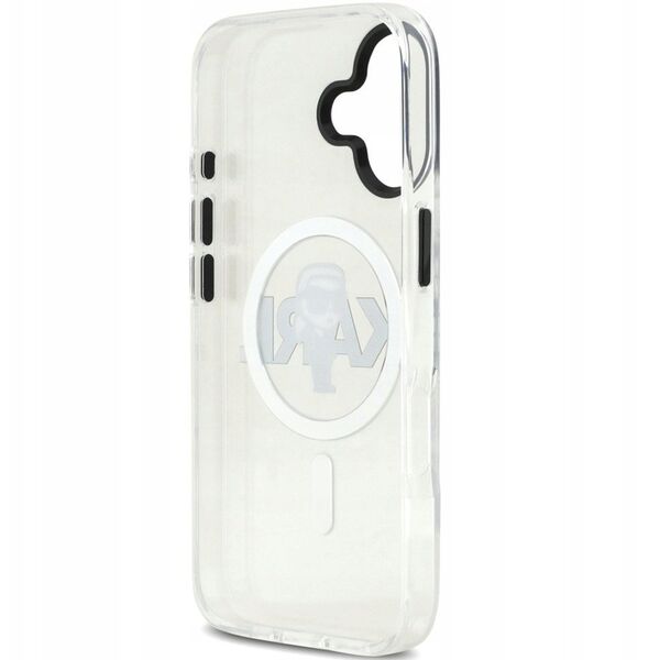 Etui Karl Lagerfeld IML Karl Sketch Logo MagSafe do iPhone 17 - przezroczyste