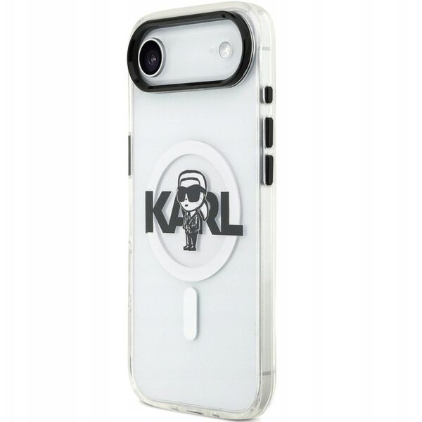 Etui Karl Lagerfeld IML Karl Sketch Logo MagSafe do iPhone 17 Air - przezroczyste