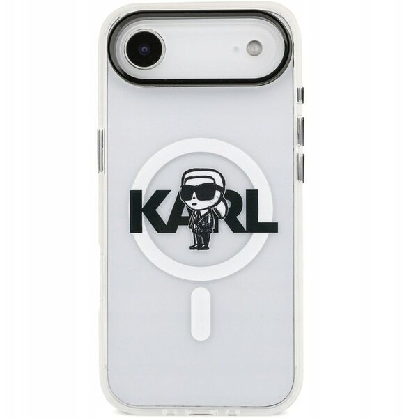 Etui Karl Lagerfeld IML Karl Sketch Logo MagSafe do iPhone 17 Air - przezroczyste